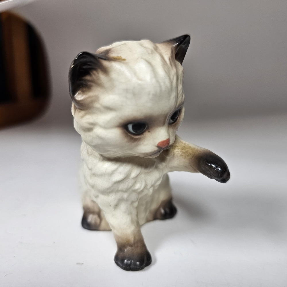 VINTAGE DESGINER WORSHOP HAGEN RENAKER WHITE PERSIAN CATS SPARKLE